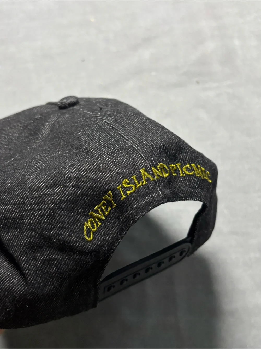 Urban Outfitters Snake Embroidered Snapback Hat Black Gold